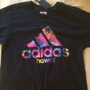 Adidas hawaii t shirt size large men's